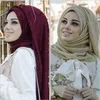 Sciarpa musulmana Tinta unita Panno Moda Hijab Filo d'oro Piega Pianura Hijab Paillettes lady girls articoli musulmani molti colori puri offrono scegliere