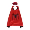 Satin Cosplay Cape i Maska Dla Dzieci Chłopcy Dziewczęta 70 * 70 CM Double Layer Halloween Kostiumy Boże Narodzenie Kreskówka Kreskówka na Przyjęcie urodzinowe Fancy Dress