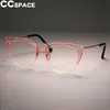 2018 하프 프레임 고양이 안경 프레임 여성 패션 스타일 CCSPACE 브랜드 디자이너 광학 컴퓨터 안경 45144