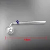 14cm Curved Glass Oil Burners Hand Pipes Smoking Pipe Glass Bong Water Pipes with Different Colored Glass Balancer for Smoking