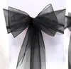 Cute Organza Ślub Krzesło Sashes Łuki Pokrywa Ślub Chiavari Krzesło Decor White Ivory Krzesło Sashes DIY Przyjęcie Zaręczynowe Odbiór Łuki