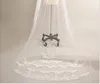 2019 cathédrale voiles de mariage dentelle bord un niveau église mariée accessoires pas cher long voile de mariée