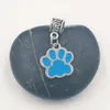 Necklace pendant 100PCS /lot Drip Enamel Dog Cat Paw Prints Charms Pendant Necklace&Bracelets Jewelry Accessories Fashion Gift Making A70