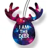 Car Styling Hanging Perfume Air Freshener Cute Antlers Fragrance Papers Rear View Mirror Ornament Car Interior Decoration