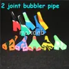 silicone oil drum rigs Mini Water pipe 5ml silicon container Portable Shisha 2 joint Hand Pipes dabber tools