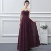 Chiffon Bruidsmeisje Jurken Mouwloze Western Country Style Jewel Backless Long Beach Rufflestop Bruiloft Pageant Jurken