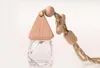 Factory Price 8ml Mini glass perfume bottle Aromatherapy Car hang decoration hanging perfume bottles with wooden cap SN1284