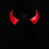 New Halloween Ox Horn Party Headwear Flashing LED Hair Headband Xmas Decorations Luminous Devil Horns Head Hoop Light SN674