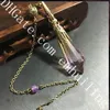 1PC Äkta Ametrine Quartz Crystal Faceted Point Hängsmycke Pendulum Halsband Smycken Underbar Naturlig Gul och Lila Sten Pendulum Dowser