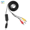Wholesale 6FT (1.8M) Audiovideo-AV-Kabel zu RCA für SONY für PS2 PS3 / PlayStation SYSTEM 100pcs / lot