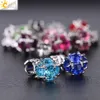 CSJA Clear Cubic Cyrkon Koraliki Charms Kształt Ball Dangle Kolorowe Crystal Spacer Luźne Koraliki Do Bransoletki Pulsera DIY Biżuteria Akcesoria F369