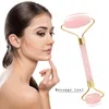 Nouveauté outil amincissant de Relaxation du visage à Quartz rose/masseur à rouleaux de quartz rose pour la pierre de massage en jade du visage