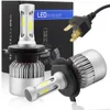 Edison2011 2PCSセットH4 LEDカーライトアウトドア照明H7 H11 9005 HB3 9006 H13 9004 9007 COB S2 AUTO CAR HEADLIGHT 72W 8000LM 6500290K