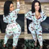 Thefound Fashion Women Xmas Jumpsuit Romper Long Sleeve Playsuit Clubwear Trousers Bodycon Pants