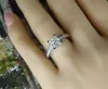 Fashion Jewelry Princess Cut 1ct GEM 5A Zircon Stone 925 Sterling Silver Women Engagement Fead Band Ring SZ 411 Gift58933881065429