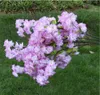 Konstgjorda blommor körsbärsblomstammar falska sakura trädgrenar 100 cm lång för bröllopsfest hemträd dekoration8263802