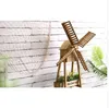 Mulino a vento da giardino in legno per la casa, scaffale per fiori, ornamento morbido, decorazione per mulino a vento, decorazione europea