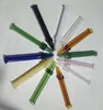 Nector Collector Glass Straw Dab Pipe Rig Stick mit Doppelkreisstift Stil 11 cm Ölbrenner Rauchzubehör Rohre für Wasserpfeifen Wasserbongs Mundstück Verkauf