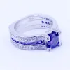 Luxury Women Jewelry Purple Birthstone zircon cz ring 925 Sterling Silver Engagement Wedding Band Ring for women Gift Sz 5-11