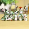 Mini Cat Fairy Garden Miniatures حديقة الزخرفة الزخرفة الدقيقة المناظر الطبيعية البونساي راتنجات التمييز الراتنجات اللطيفة القطة 7284774