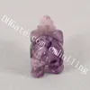 10 stks Nieuwe Echte Natuurlijke Amethist Lucky Amulet Pocket Olifant Healing Paars Kristal Gesneden Bowlder Edelsteen Ornamenten Specimen Home Decor