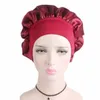 Nieuwe brede band Satin Silk Bonnet Cap Comfortabele nacht Slaaphoed Haarverlies Cap Chemo Caps 6 kleuren