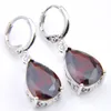 Luckyshine 6 set/lotto moda vintage rosso granato cristallo cubic zirconia argento 925 pendenti collane orecchini pendenti set di gioielli
