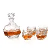 Whisky Glass 1 Set 1 st Glasflaska dekanter 750 ml 6 st Cup Högkvalitativ säkerhetslåda