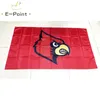 NCAA Louisville Cardinals-Flagge, 3 x 5 Fuß (90 x 150 cm), Polyester-Flagge, Banner-Dekoration, fliegende Hausgarten-Flagge, festliche Geschenke