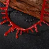Blood Drip Choker Halsband Vampyr Halloween Party Bloody Smycken Fun Cosplay Prop Handgjorda Kvinnor Man Halsband