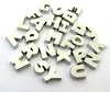 En gros 260 PCS / lot couleur argent plaine Alphabet lettre A - Z médaillon flottant charmes perles ajustement pour le verre de bricolage vivant mémoire mémoire