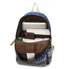 Schoolbag Canva + Oxford kumaş kumaş Sırt Çantası eğlence moda Çizgili sırt çantası Açık seyahat çantaları Yüksek kapasiteli Sırt Çantası A37