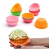 Billigare rundform Silikon Muffin Cup Cake Mote Case Bakeware Maker Mögelbricka Bakburkfodral Bakningsformar Gratis DHL XL-369