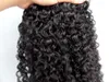 3B 3C Clip in Hair Extensions Brazylijski Kinky Kręcone Dziewiczy Human Hair Grobowiec Wątek 120g 2sets Full Head