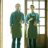 Novo churrasco de lona verde sênior Avental Bib Leather Straps Avental para homens para homens cozinhando garçonete de impressão personalizada de impressão 3815426