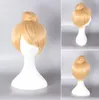 Мода блондинка прямые женщины леди косплей партии аниме булочка волос парики парики + крышка