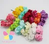 Mulberry Paper Rose Flower Bouquet/wire stem wedding flower D027020001