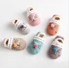 Söta babystrumpor Cat Cartoon Baby Gift Kid Indoor Floor Sock Icke-halk Tjock för pojkar Girls Calcetines Babykläder 0-2 År 12 Färger