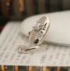 Top European Bijoux de mode mignon Retro Flower Dragonfly Per perle Plum Snake Gold Silver Ring Dinger Rings Brid5926064