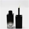 Gradient Black Square Liquid Lip Gloss Tube tom flask Diy Handwork Lipstick Lips Tubes Cosmetic Containers flaskor för makeup6495609