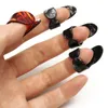 4pcs/set Celluloid 1 Thumb + 3 Finger Guitar Picks Guitar Plectrums Sheath For Acoustic Electric Bass Guitar