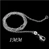 50Pcs 18 20 22 Inch 925 Sterling Silver Jewelry Link Rolo Chains Necklace With Lobster Clasps Women Jewlery Factory Stock4842819