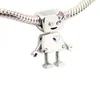 2018 Spring New 925 Sterling Silver Bella Robot Charm Pink Emamel Bead Fits Armband DIY For Women Jewelry Accessories1171253