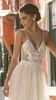 2020 Новые сексуальные гали картен -сад -пляжные свадебные платья рукавочные спагетти ремешки халат De De Soiree без спинка длинные боховые платья Brdial4985159