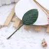 Wholesale-cheap 30pcs/lot 5cm Silk Leaf-Shaped Green Leaves Artificial Flower For Wedding Decoration DIY Scrapbooking Craft Fake Flower