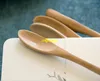 100pcs/lot 20*1.3cm Wooden Honey Spoon for Honey Jar Long Handle Mixing Spoon Coffee Stirrer Natural Wood Spoon