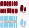 New 14 Tips/Sheet Pure Color Design Nail Wraps Full Cover Nails Art Sticker Decorations Manicure Nail Art Simple Decals