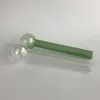 Coletor de néctar Tubo de vidro de 12 cm Clear Pyrex Oil Burner de 2 mm de espessura na unha de tubo de vidro 27 mm od bola para tubo de fumante de água