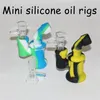 Nuovo arrivo Mini Multi Silicone Water Pipe bong in vetro tubo dell'acqua in vetro 10 colori per la scelta mini bubbler rigs strumenti dabber DHL gratuito