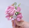 Koreański Sztuczny Kwiat Broszka Nadgarstek Kwiat Koreański Wersja panny Młoty Bride Druhna Broszka Nadgarstek Kwiat